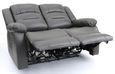 Alva Electric Recliner Sofa - Grey Faux Leather - 2 Seater
