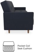 Anderson Coil Navy Blue Linen Sofa Bed - 2146629UK