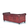 Angwin Sofa - Brown Leather Chester - 3 Seater