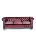 Angwin Sofa - Brown Leather Chester - 3 Seater