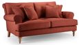 Arlan Vermillion Fabric 2 Seater Sofa
