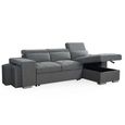 Artemis Universal Corner Sofa Bed - Grey Fabric - Pull Out