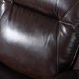 Athena Dark Brown Leather 2 Seater Recliner Sofa