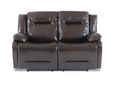 Athena Dark Brown Leather 2 Seater Recliner Sofa