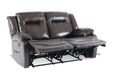 Athena Dark Brown Leather 2 Seater Recliner Sofa