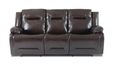 Athena Dark Brown Leather 3 Seater Recliner Sofa