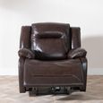 Athena Dark Brown Leather Recliner Armchair