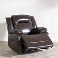 Athena Dark Brown Leather Recliner Armchair