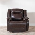 Athena Dark Brown Leather Recliner Armchair
