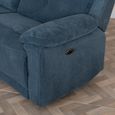 Augusta Ancona Blue Fabric 3 Seater Electric Recliner Sofa