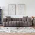 Aurora 3 Seater Sofa - Brown Fabric