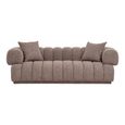 Aurora 3 Seater Sofa - Brown Fabric