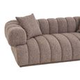Aurora 3 Seater Sofa - Brown Fabric