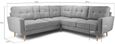 Aurora Corner Sofa - Grey - Large