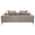 Avignon Sofa - 3 Seater - Grey Fabric with Black Metal Legs