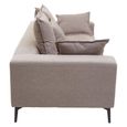 Avignon Sofa - 3 Seater - Grey Fabric with Black Metal Legs