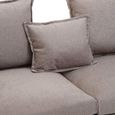 Avignon Sofa - 3 Seater - Grey Fabric with Black Metal Legs