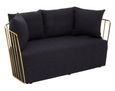 Azalea Sofa - 2 Seater - Black Fabric