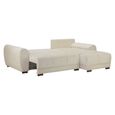 Azzuro Universal Corner Sofa Bed - Cream - Storage