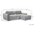 Azzuro Universal Corner Sofa Bed - Cream - Storage
