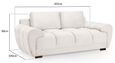 Azzuro Sofa - Cream Velvet Fabric - 2 Seater