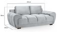 Azzuro Sofa - Grey Velvet Fabric - 2 Seater