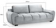 Azzuro Sofa - Grey Velvet Fabric - 3 Seater