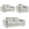 Bari Sofa Set - Beige Fabric - 3+2+1 Seater