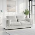 Bari Sofa - Beige Fabric - 3 Seater