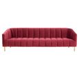 Bella Sofa - 3 Seater - Wine Velvet Fabric