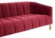 Bella Sofa - 3 Seater - Wine Velvet Fabric