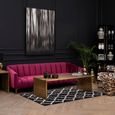 Bella Sofa - 3 Seater - Wine Velvet Fabric