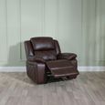 Bentley Brown Leather Recliner Armchair