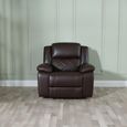 Bentley Brown Leather Recliner Armchair