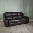 Bentley Brown Leather Recliner Sofa Set