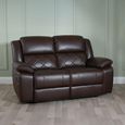 Bentley Brown Leather Recliner Sofa Set