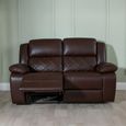 Bentley Brown Leather Recliner Sofa Set