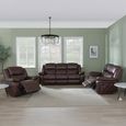 Bentley Brown Leather Recliner Sofa Set