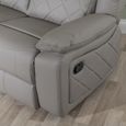 Bentley Light Grey Leather 3 Seater Recliner Sofa