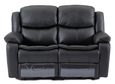 Berlin Black Leather 2 Seater Recliner Sofa