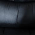 Berlin Black Leather 3 Seater Recliner Sofa