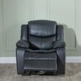 Berlin Black Leather Recliner Armchair