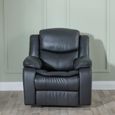 Berlin Black Leather Recliner Armchair