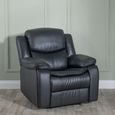 Berlin Black Leather Recliner Sofa Set
