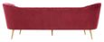 Binky Sofa - 3 Seater - Wine Velvet Fabric