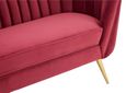 Binky Sofa - 3 Seater - Wine Velvet Fabric