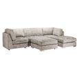 Bishop U Shape Corner Sofa Suite - Fullback - Truffle Velvet Fabric