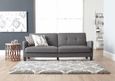 Bon Grey Linen Fabric 2 Seater Sofa Bed - 2211429WCUK