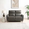 Brooke Electric Recliner Sofa - Grey Leather - 2 Seater