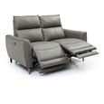 Brooke Electric Recliner Sofa - Grey Leather - 2 Seater